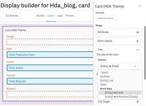Select data in Display Builder props